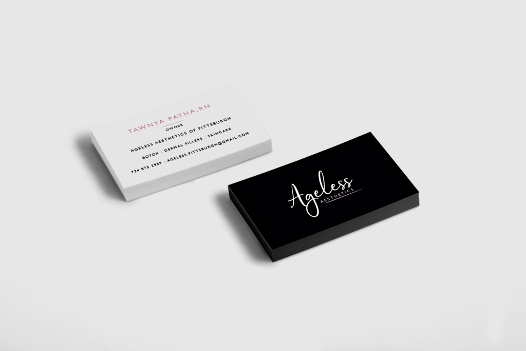 Ageless Aesthetics Business Card Design