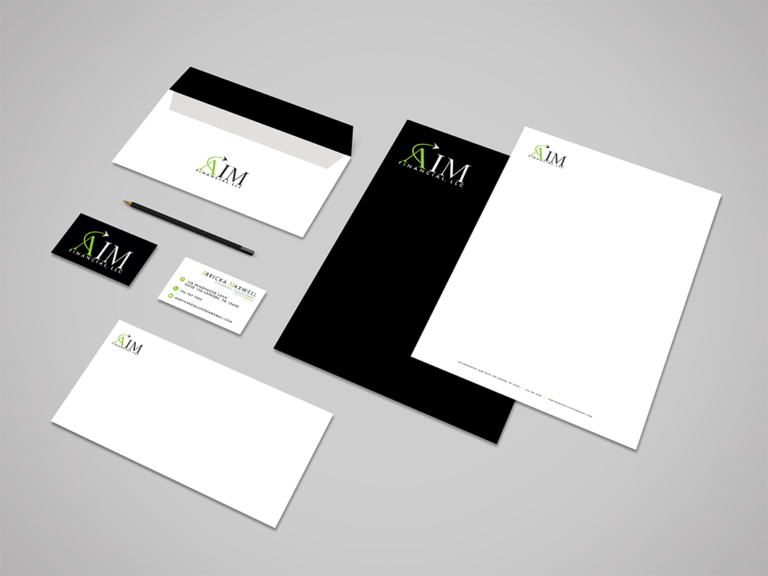 AIM Financial Stationary Branding Design