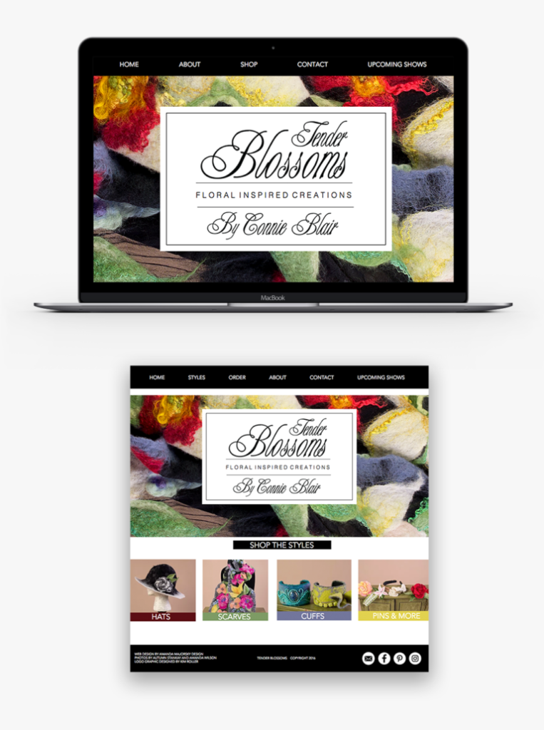 Tender Blossom Homepage Website Design